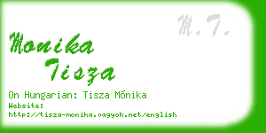 monika tisza business card